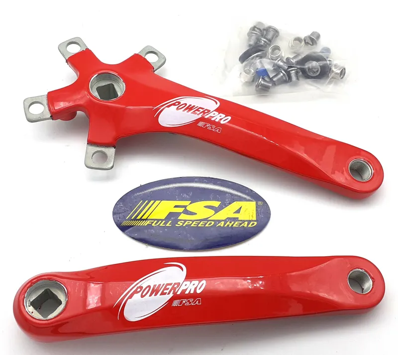 FSA Power Pro 175mm MTB Crank Arms in Painted Red-1
